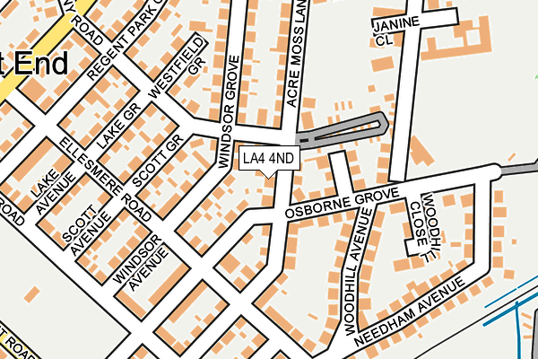 LA4 4ND map - OS OpenMap – Local (Ordnance Survey)