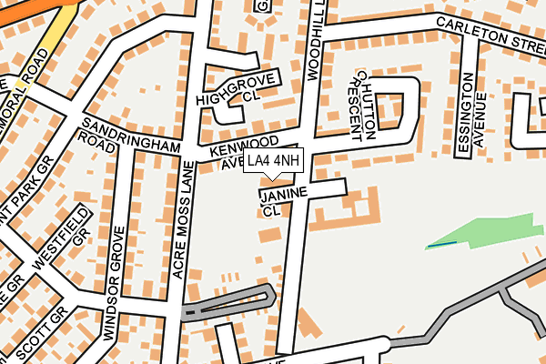 LA4 4NH map - OS OpenMap – Local (Ordnance Survey)