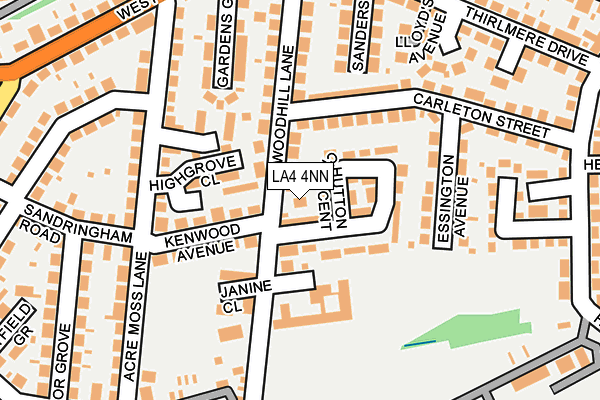 LA4 4NN map - OS OpenMap – Local (Ordnance Survey)