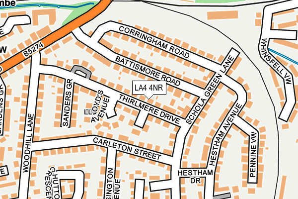 LA4 4NR map - OS OpenMap – Local (Ordnance Survey)