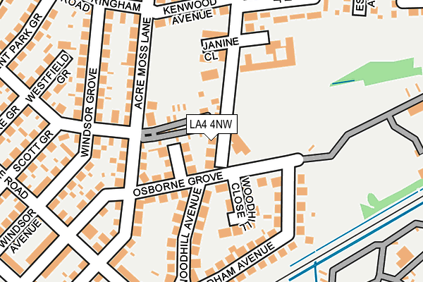 LA4 4NW map - OS OpenMap – Local (Ordnance Survey)