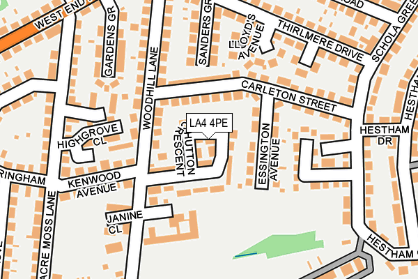 LA4 4PE map - OS OpenMap – Local (Ordnance Survey)