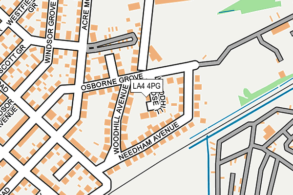 LA4 4PG map - OS OpenMap – Local (Ordnance Survey)