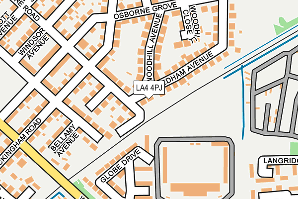 LA4 4PJ map - OS OpenMap – Local (Ordnance Survey)