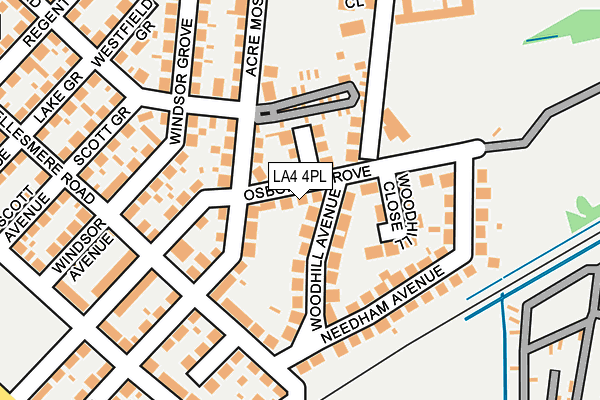 LA4 4PL map - OS OpenMap – Local (Ordnance Survey)