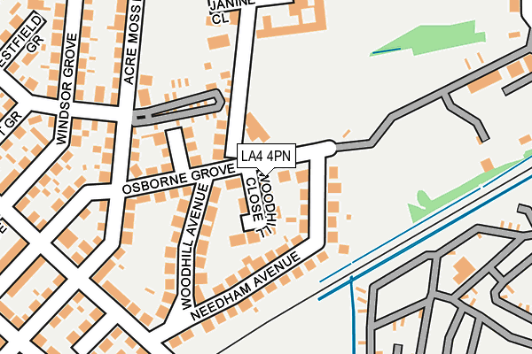 LA4 4PN map - OS OpenMap – Local (Ordnance Survey)