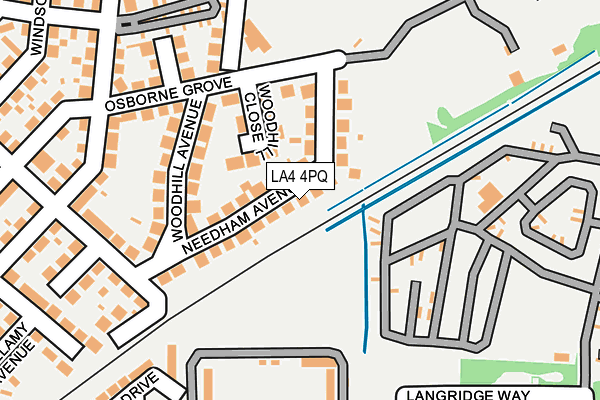 LA4 4PQ map - OS OpenMap – Local (Ordnance Survey)