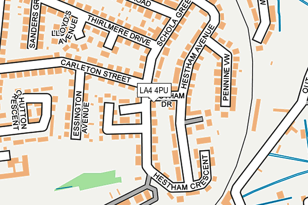 LA4 4PU map - OS OpenMap – Local (Ordnance Survey)
