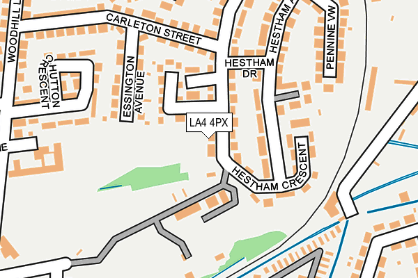 LA4 4PX map - OS OpenMap – Local (Ordnance Survey)