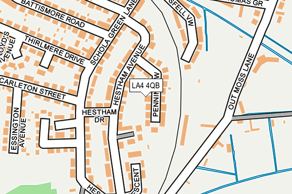 LA4 4QB map - OS OpenMap – Local (Ordnance Survey)