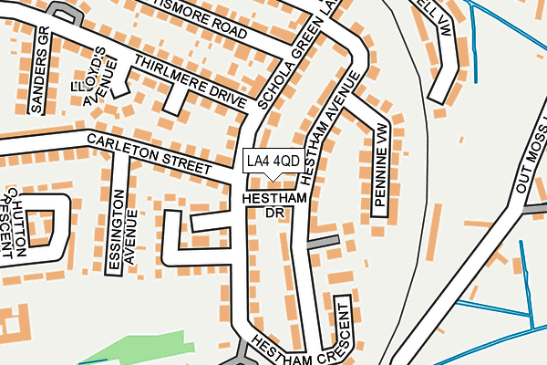 LA4 4QD map - OS OpenMap – Local (Ordnance Survey)