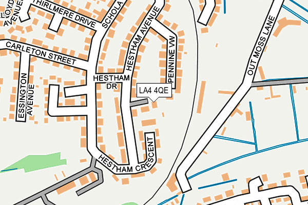 LA4 4QE map - OS OpenMap – Local (Ordnance Survey)