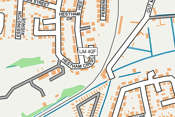 LA4 4QF map - OS OpenMap – Local (Ordnance Survey)