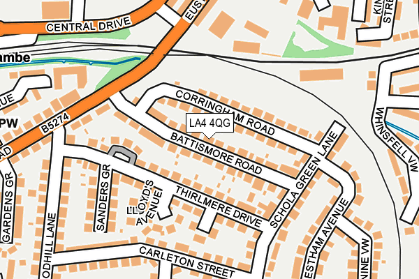 LA4 4QG map - OS OpenMap – Local (Ordnance Survey)