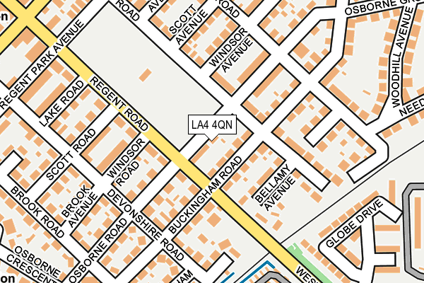 LA4 4QN map - OS OpenMap – Local (Ordnance Survey)