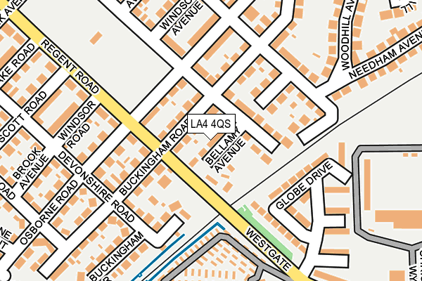 LA4 4QS map - OS OpenMap – Local (Ordnance Survey)