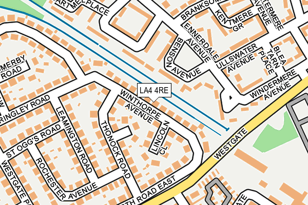 LA4 4RE map - OS OpenMap – Local (Ordnance Survey)
