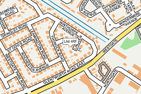 LA4 4RF map - OS OpenMap – Local (Ordnance Survey)