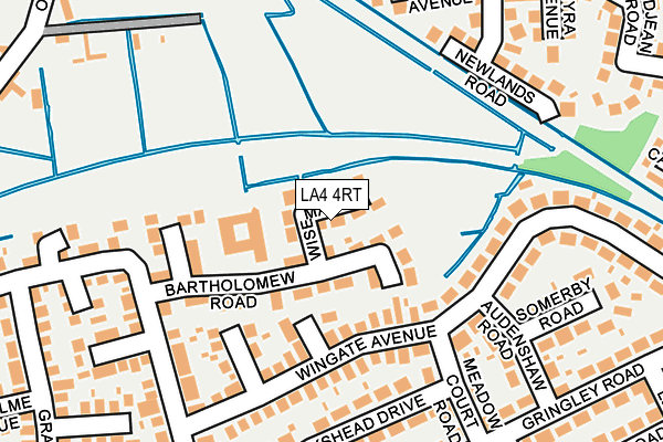LA4 4RT map - OS OpenMap – Local (Ordnance Survey)