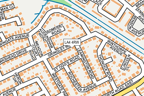 LA4 4RW map - OS OpenMap – Local (Ordnance Survey)