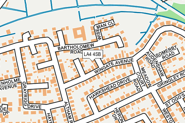 LA4 4SB map - OS OpenMap – Local (Ordnance Survey)