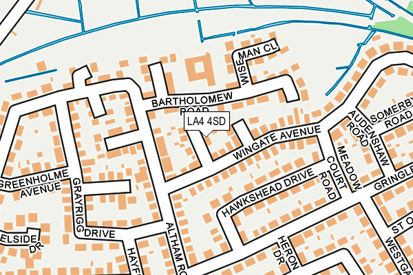 LA4 4SD map - OS OpenMap – Local (Ordnance Survey)