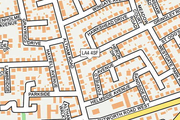 LA4 4SF map - OS OpenMap – Local (Ordnance Survey)