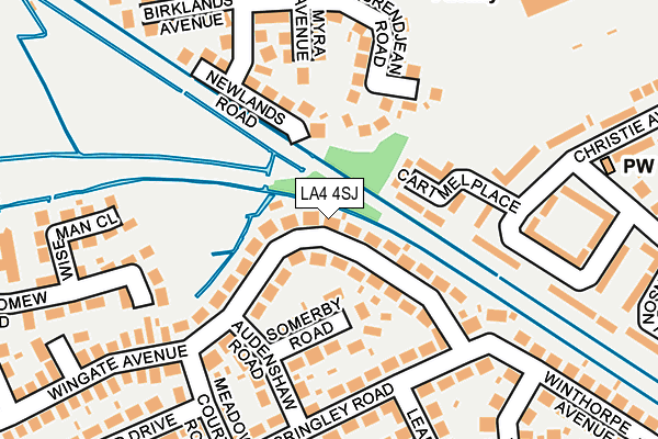 LA4 4SJ map - OS OpenMap – Local (Ordnance Survey)