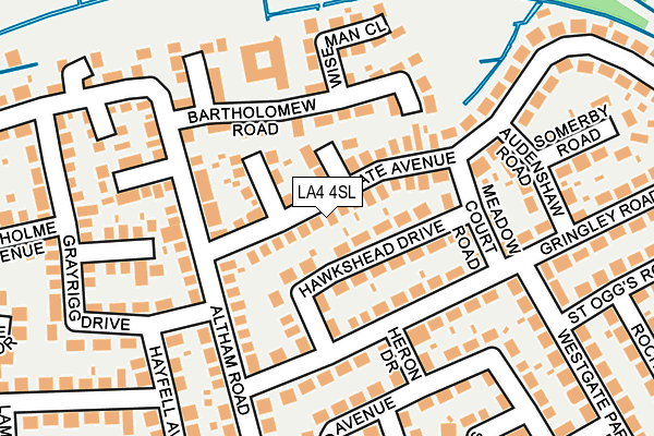 LA4 4SL map - OS OpenMap – Local (Ordnance Survey)