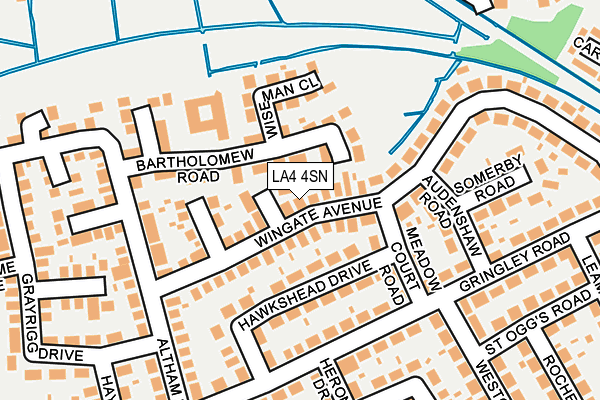 LA4 4SN map - OS OpenMap – Local (Ordnance Survey)