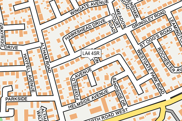 LA4 4SR map - OS OpenMap – Local (Ordnance Survey)