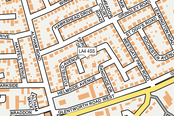 LA4 4SS map - OS OpenMap – Local (Ordnance Survey)