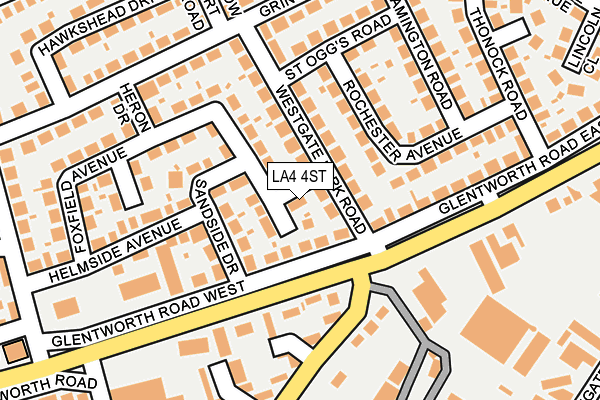 LA4 4ST map - OS OpenMap – Local (Ordnance Survey)
