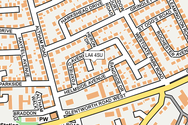 LA4 4SU map - OS OpenMap – Local (Ordnance Survey)