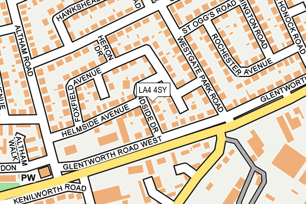 LA4 4SY map - OS OpenMap – Local (Ordnance Survey)