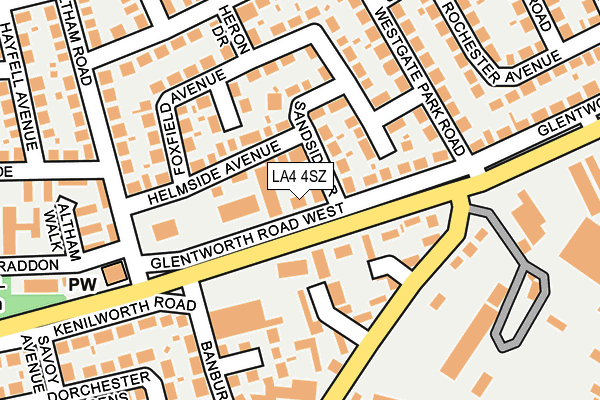 LA4 4SZ map - OS OpenMap – Local (Ordnance Survey)