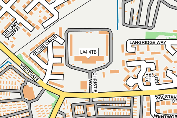 LA4 4TB map - OS OpenMap – Local (Ordnance Survey)