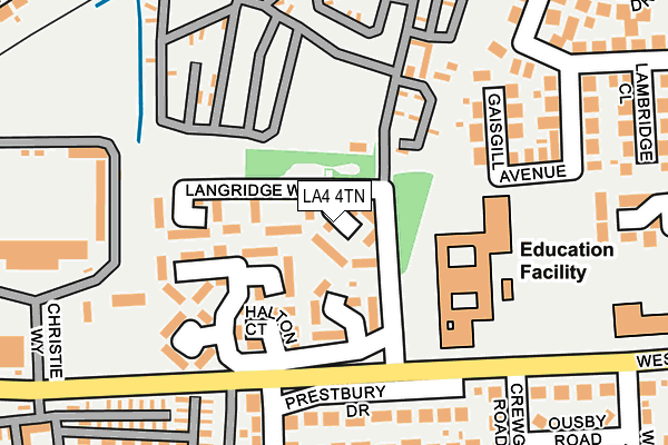 LA4 4TN map - OS OpenMap – Local (Ordnance Survey)