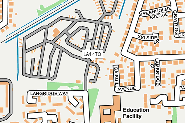 LA4 4TQ map - OS OpenMap – Local (Ordnance Survey)