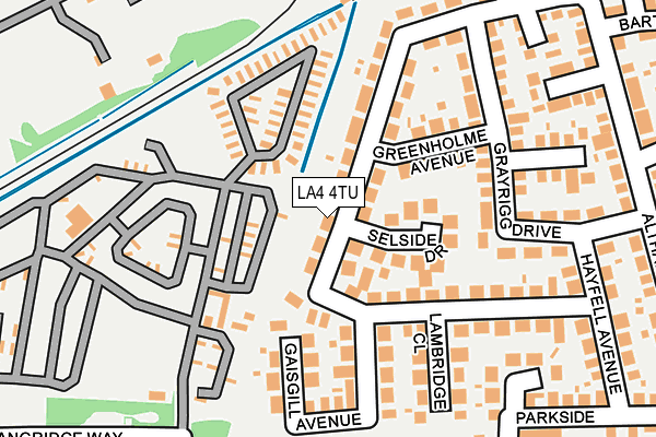 LA4 4TU map - OS OpenMap – Local (Ordnance Survey)