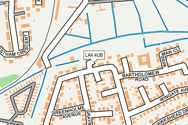 LA4 4UB map - OS OpenMap – Local (Ordnance Survey)