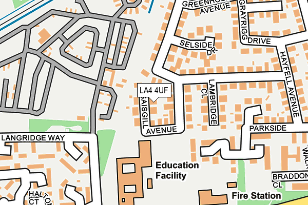 LA4 4UF map - OS OpenMap – Local (Ordnance Survey)