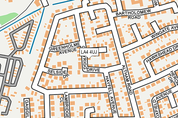 LA4 4UJ map - OS OpenMap – Local (Ordnance Survey)