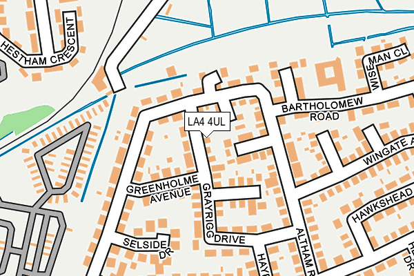 LA4 4UL map - OS OpenMap – Local (Ordnance Survey)