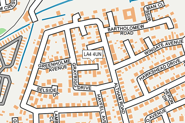 LA4 4UN map - OS OpenMap – Local (Ordnance Survey)