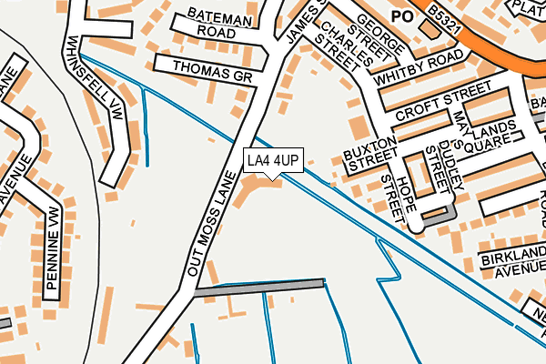 LA4 4UP map - OS OpenMap – Local (Ordnance Survey)
