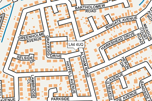 LA4 4UQ map - OS OpenMap – Local (Ordnance Survey)