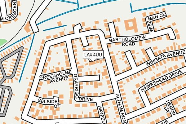 LA4 4UU map - OS OpenMap – Local (Ordnance Survey)