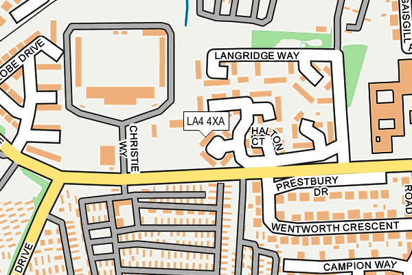 LA4 4XA map - OS OpenMap – Local (Ordnance Survey)