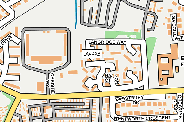 LA4 4XB map - OS OpenMap – Local (Ordnance Survey)